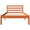 vidaXL Estructura de cama sin colch&oacute;n madera maciza marr&oacute;n 75x190 cm