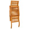 vidaXL Silla de jard&iacute;n con reposapi&eacute;s y mesita madera maciza de acacia
