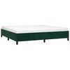 vidaXL Estructura cama sin colch&oacute;n terciopelo verde oscuro 200x200 cm
