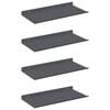 vidaXL Estante flotante 4 pcs Antracita 40 x 18 x 2,5 cm Acero