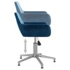 vidaXL Silla de comedor giratoria de terciopelo azul