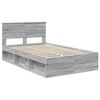 vidaXL Estructura de cama con cabecera Gris Sonoma 120 x 200 cm