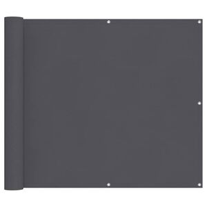 vidaXL Biombo para balc&oacute;n de tela oxford antracita 90x300 cm
