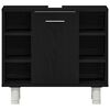 vidaXL Gabinete de Ba&ntilde;o con estante Roble Negro 60 x 32 x 54 cm