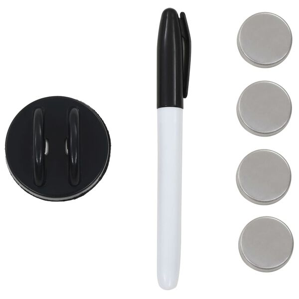 vidaXL Pizarra magn&eacute;tica de pared blanca vidrio 60x20 cm