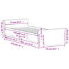 vidaXL Estructura de cama madera de ingeniería blanca 75x190 cm