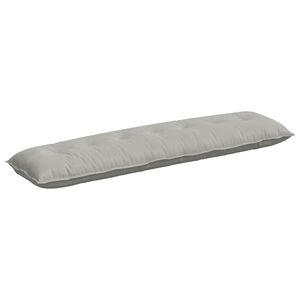 vidaXL Coj&iacute;n de Espalda Gris Claro 200 x 50 cm Tela de microfibra