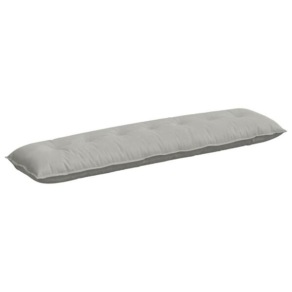 vidaXL Coj&iacute;n de Espalda Gris Claro 200 x 50 cm Tela de microfibra