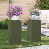 vidaXL Soporte de plantas 2 pcs Verde oliva 24 x 24 x 55 cm Acero