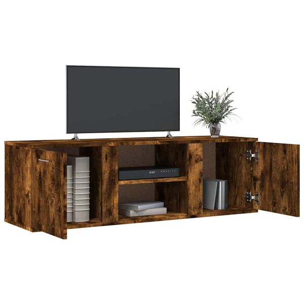 vidaXL Mueble de TV madera de ingenier&iacute;a roble ahumado 120x34x37 cm