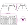 vidaXL Tienda familiar 9 personas impermeable apertura rápida verde