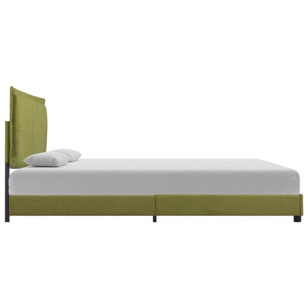 vidaXL Estructura de cama sin colchón tela verde 140x200 cm