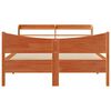 vidaXL Estructura cama con cabecero madera pino marr&oacute;n cera 150x200 cm