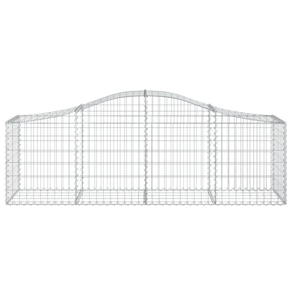 vidaXL Cestas de gaviones 30 uds forma de arco hierro 200x50x60/80 cm