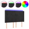 vidaXL Cabecero con LED de terciopelo negro 147x16x118/128 cm