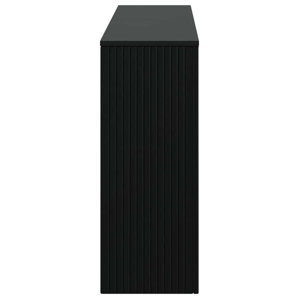 vidaXL Mesa Consola Rayado Negro 155 x 29 x 74 cm Madera de ingenier&iacute;a