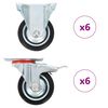 vidaXL Ruedas 12 unidades 75 mm