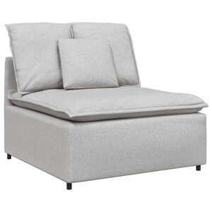 vidaXL M&oacute;dulo central de sof&aacute; modular con cojines, color gris nube, 100 cm