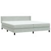 vidaXL Cama box spring con colch&oacute;n terciopelo gris claro 180x220 cm