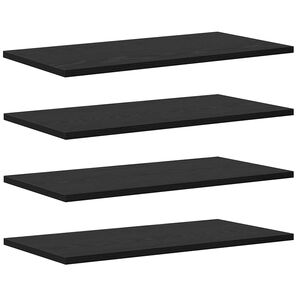 vidaXL Tablero de Estanter&iacute;a 3 niveles 4 uds. 60 x 30 x 1,5 cm Negro