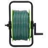 vidaXL Carrete de rollo para manguera de pie PVC verde 50 m