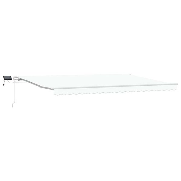 vidaXL Toldo Retráctil con tira de luces LED 500 x 350 cm Tela y acero