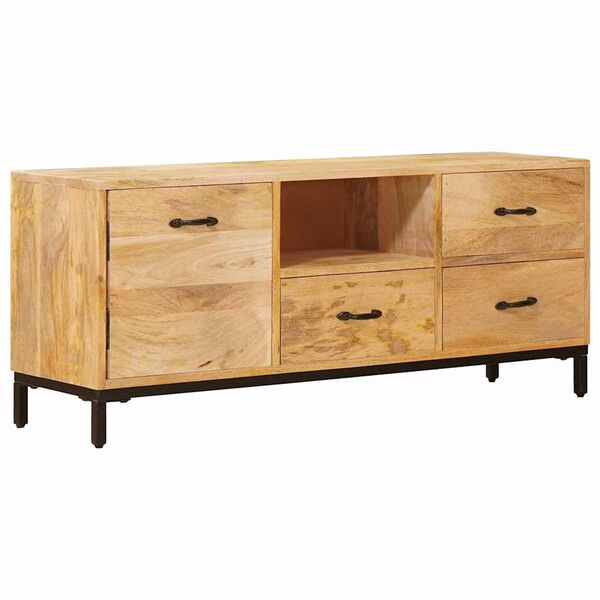 vidaXL Soportes para TV Marr&oacute;n 110 x 30 x 46 cm Madera de mango maciza