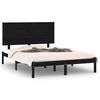 vidaXL Estructura de cama madera maciza de pino negra 140x190 cm
