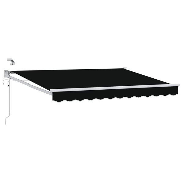 vidaXL Toldo Retr&aacute;ctil El&eacute;ctrico Negro 3 x 2,5 m