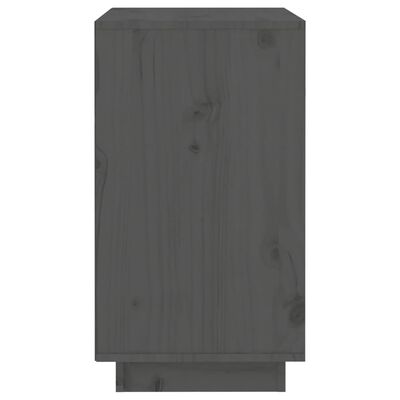 vidaXL Botellero de madera maciza de pino gris 55,5x34x61 cm