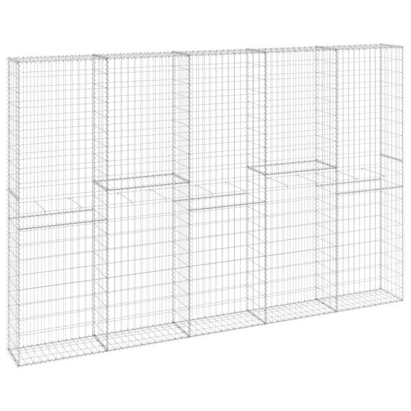 vidaXL Muro de gaviones con cubiertas acero galvanizado 300x30x200 cm