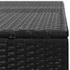 vidaXL Cobertizo triple de cubo basura ratán PE negro 229x78x120 cm