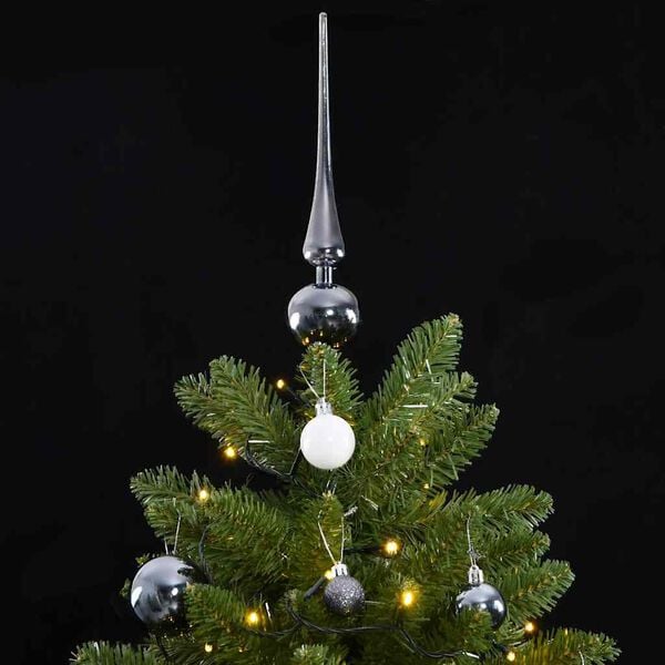 vidaXL &Aacute;rbol de Navidad artificial con bisagras 300 LED y bolas 270 cm