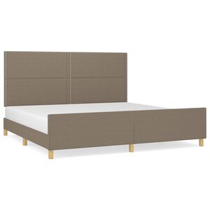 vidaXL Cama sin colch&oacute;n tela gris taupe 200x200 cm
