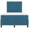 vidaXL Cama tipo Box Spring Azul Oscuro 120 x 200 cm Terciopelo