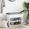 vidaXL Zapatero blanco 62x32x50 cm madera de ingenier&iacute;a