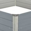vidaXL Jardinera elevada 129x129x45 cm acero galvanizado gris