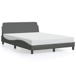 vidaXL Estructura de cama Dover tela gris oscuro 120x200 cm