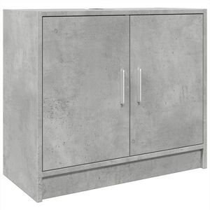 vidaXL Armario de lavabo madera ingenier&iacute;a gris hormig&oacute;n 63x29x55 cm