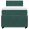 vidaXL Cama box spring con colchón terciopelo verde oscuro 90x200 cm