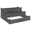 vidaXL Jardinera arriate madera maciza de abeto gris 120x120x56 cm