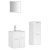 vidaXL Juego de muebles de ba&ntilde;o madera de ingenier&iacute;a blanco