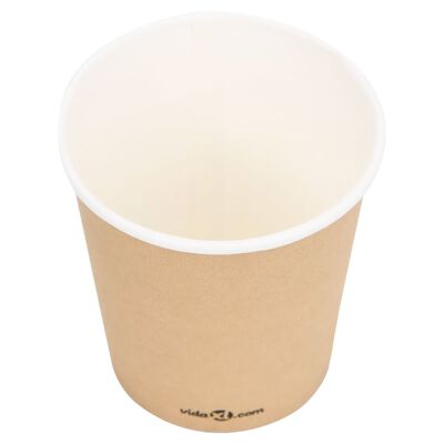vidaXL Tazas de papel de café 200 ml 100 uds marrón