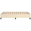 vidaXL Estructura de cama sin colch&oacute;n tela crema 120x190 cm