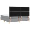 vidaXL Cama Box Spring LED con colch&oacute;n Gris Claro 200 x 200 cm tela