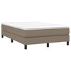 vidaXL Cama box spring con colch&oacute;n tela gris taupe 120x190 cm