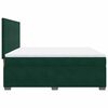 vidaXL Cama box spring con colch&oacute;n terciopelo verde oscuro 180x200 cm