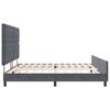 vidaXL Cama tipo Box Spring Gris oscuro 200 x 200 cm Terciopelo