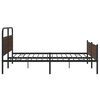 vidaXL Estructura de cama sin colch&oacute;n metal roble marr&oacute;n 183x213 cm