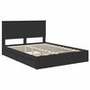 vidaXL Cama con almacenamiento Negro 150 x 200 cm Madera de ingenier&iacute;a